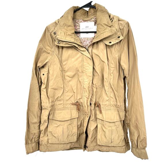 H&M L.O.G.G. Size 10 Jacket Brown Cargo Hooded Zip Up Snap Lined‎ Outerwear - Picture 1 of 6